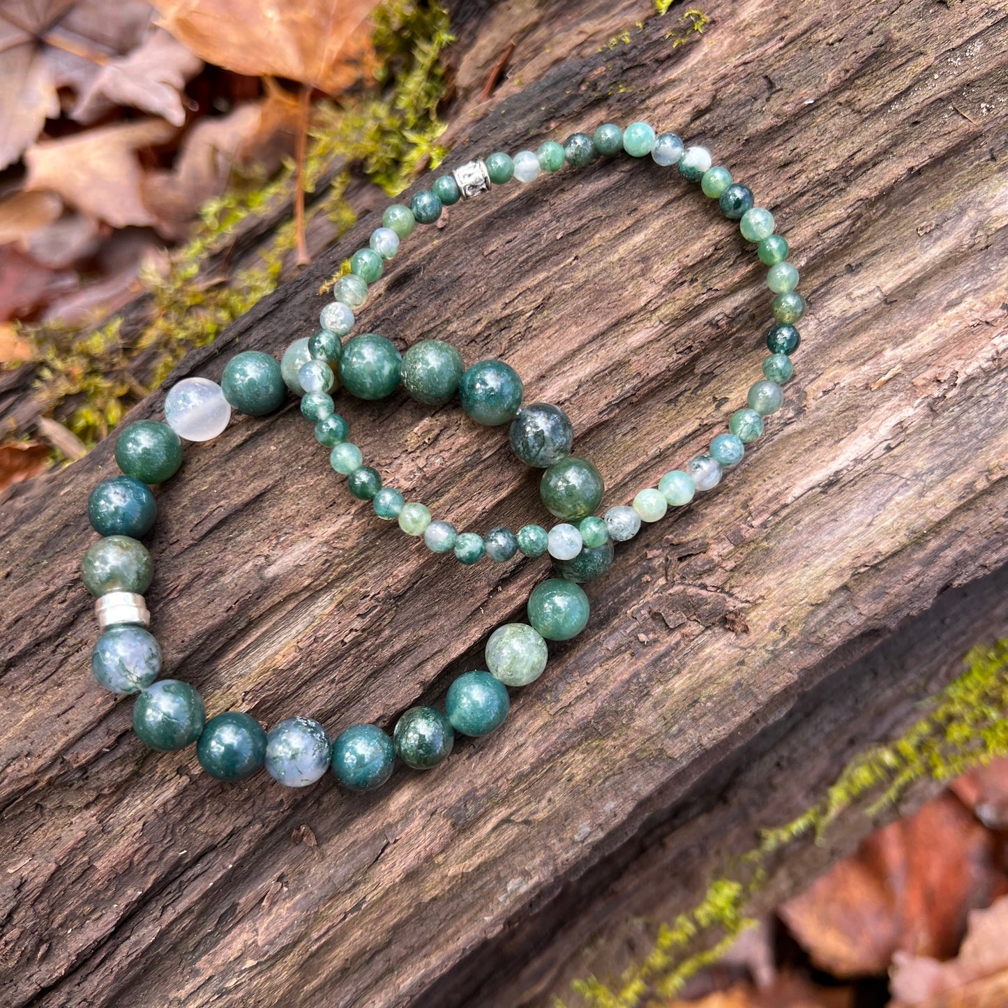 Moss Agate Gemstone Bracelet