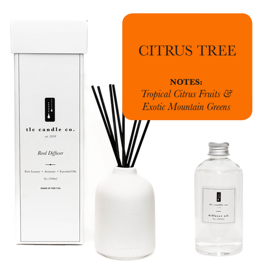 Reed Diffuser With Essential Oils - Citrus Tree