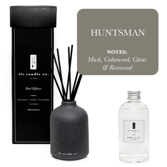 Ceramic Reed Diffuser With Essential Oils - Huntsman