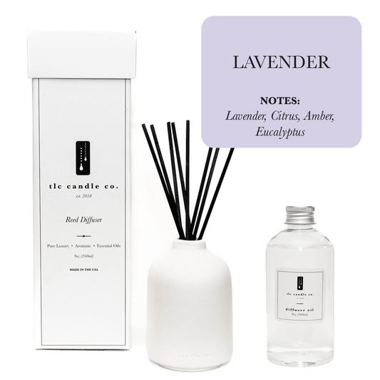 Ceramic Reed Diffuser  With Essential Oils - Lavender