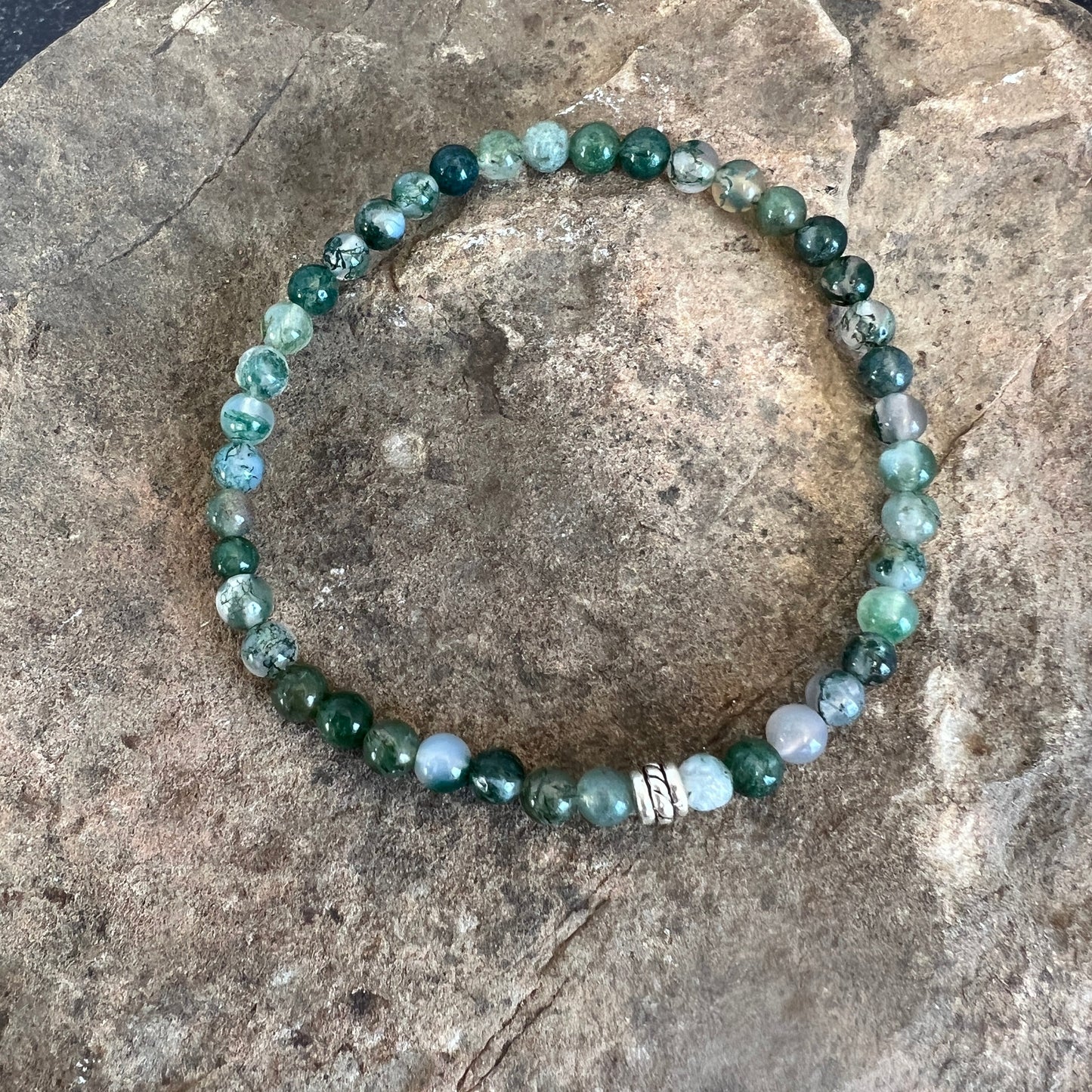 Moss Agate Gemstone Bracelet