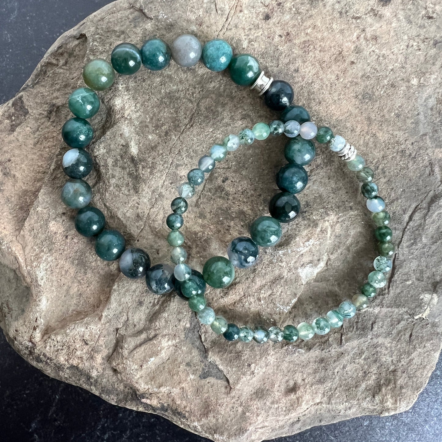 Moss Agate Gemstone Bracelet