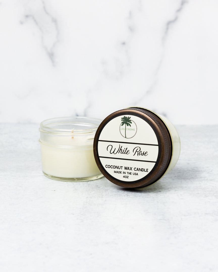 White Rose Coconut Wax Essential Oil Candle